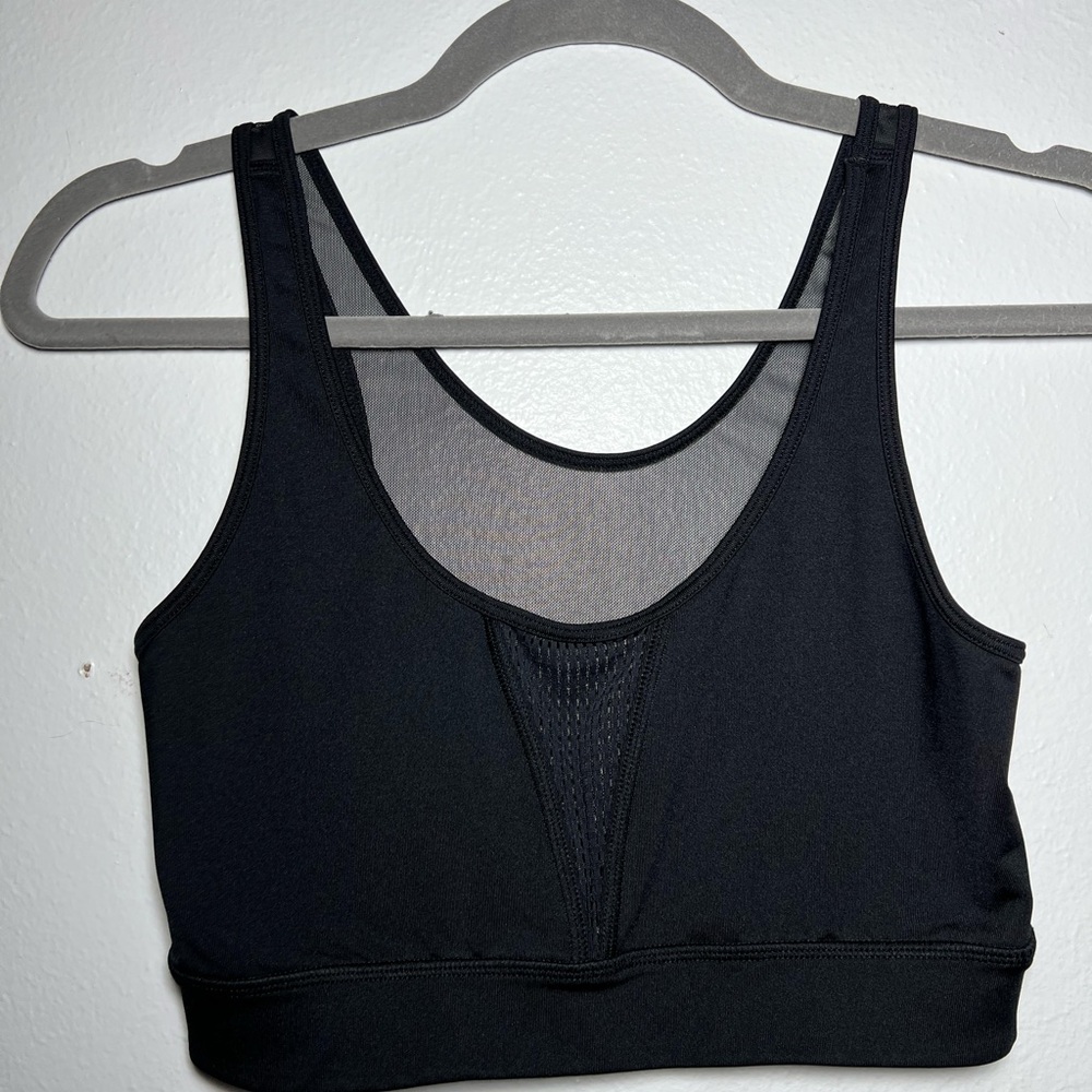 Zella Black Racerback Sports Bra with Mesh Panel